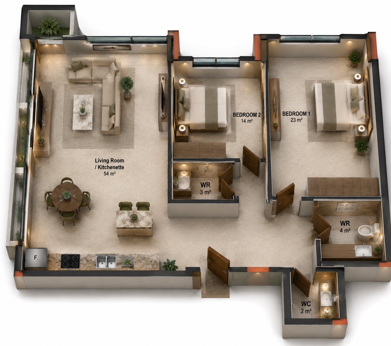 Penthouse floor plan